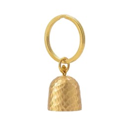 Zhooooonglf Brass Key Chain Jingle Bells with Keychain Small Craft Bell for Wrapping Christmas Wedding Gifts Wind Chime Dog Collar Wreaths Door Decoration