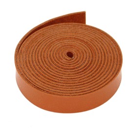 1 Pcs Faux Leather Fabric Strip, 0.59 Inch Wide 78 Inches Long, Single Sided Vegan Leather Strips Flat Leather Cord for DIY Craft, Belts, Garment Making Lacing, Straps (Light Brown)