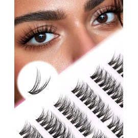 Wispy Lash Clusters Natural Lashes Clusters Short Individual Lashes Soft EyeLash Clusters Resuable C Curl Fluffy DIY Mink Cluster Eyelash Extensions