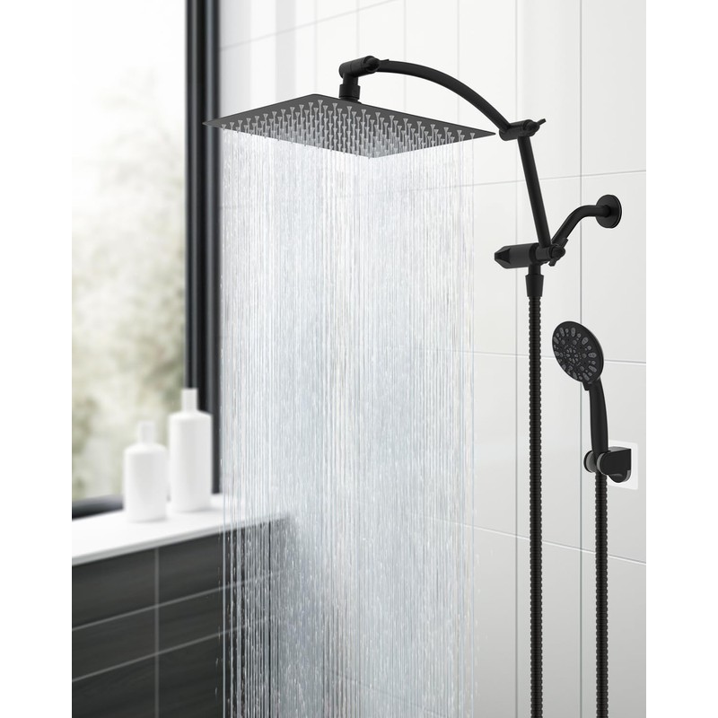 Hibbent All Metal Shower Head, 8'' High Pressure Rain Shower