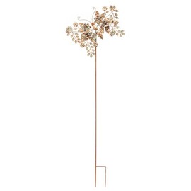 Napco Imports Floral Wing Butterfly 55 x 17.25 Inch Bronze Tone Metal Decorative Outdoor Garden Stake