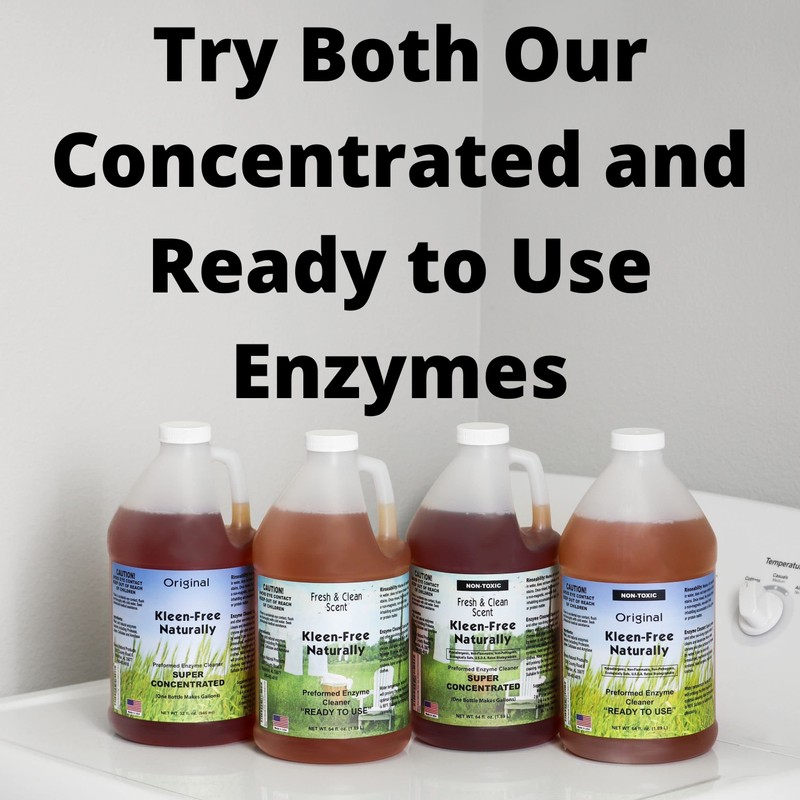 Kleen Free Naturally Preformed Enzyme Cleaner, Enzyme Solution, Multi-Purpose Cleaner,