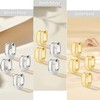 2 Pairs Gold Plated Earrings for Women, Small Silver Earrings,