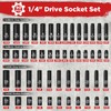 1/4" Drive Impact Socket Set 90 Piece, Metric Socket (4-15mm)