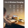 CRLL 3-in-1 Bedside Lamp with Wireless Charger & USB Port,
