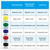 PATIKIL Taekwondo Color Ranking Belt, Set of 2, 1.6"x5.3FT Polyester