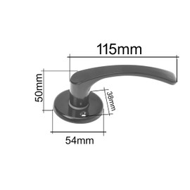 Aqbau® Rosette Door Handle Set Door Handle Set Door Fitting Door Handle Gold Toilet Bathroom