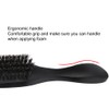 Men Beard Brush Long Handle Hair Cleaning Curved Wooden Mustache