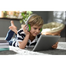 Classic Cantabile KKH-20B Children's Headphones Grey - Bluetooth and Wired Overear Headphones - Sharing Mode Allows Sharing Music - The Perfect Headphones for Young Music Lovers