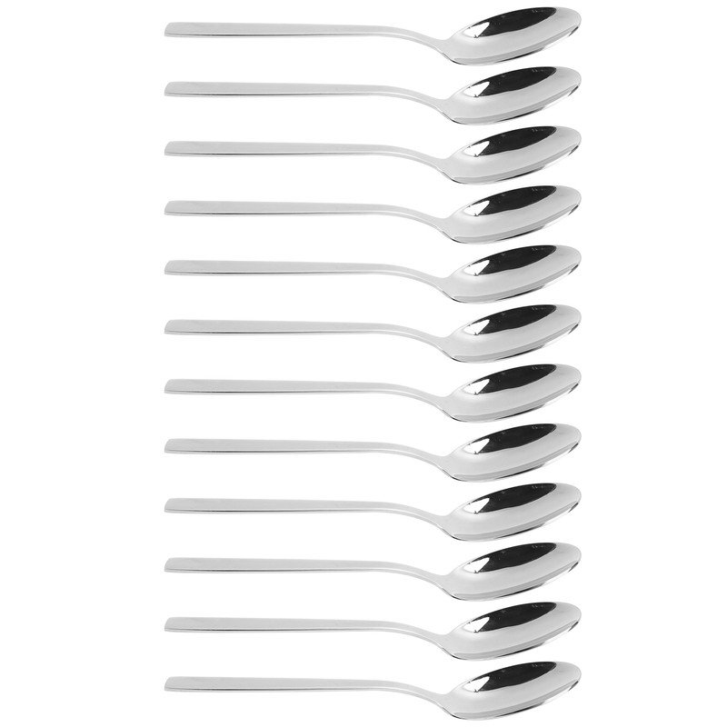 12Pcs Long Handle Dessert Spoon 316 Stainless Steel Soup Coffee