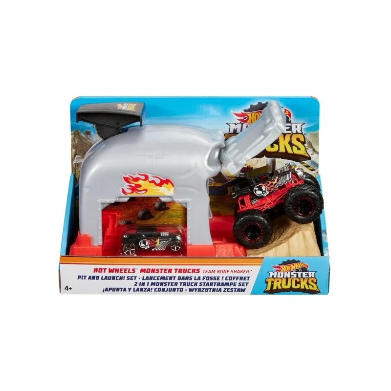 Hot Wheels Monster Truck Pit & Launch Play Sets Team