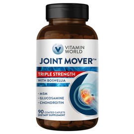 Vitamin World Triple Strength Joint Mover, Glucosamine Chondroitin with MSM Joint Support Supplement, Collagen & Boswellia Serrata Extract, Support Joint Strength, Comfort & Flexibility, 90 Caplets