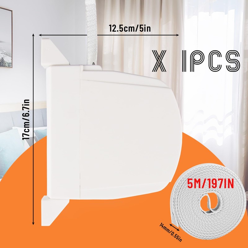 badaren Roller Shutter Belt Winder, Screw-On Winder, 180° Rotation, Roller