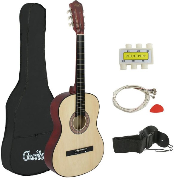 ZENY 38-in Kid Beginner Acoustic Guitar Set Right-handed W/Case, Strap,