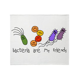 CafePress Bacteria are My Friends Throw Blanket Super Soft Fleece Plush Throw Blanket, 60"x50"