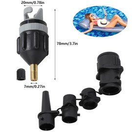ZDNT Sup Valve Adapter, Sup Pump Adapter, Dinghy Valve Adapter, Sup Pump Adapter Adapter, Inflatable Adapter with 4 Gas Nozzles, for Inflatable Boats, Stand Up Paddle Board, Inflatable Bed