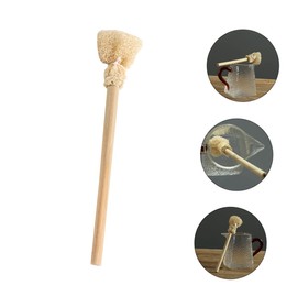 Baluue Handle Loofah Sponge Cleaning Brush for Pot Cup Compact Design Easy to Store Kitchen Cleaning Tool and Lightweight