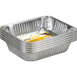 Rectangle Disposable Aluminium Foil Trays 32 x 26 x 8cm Approx 2PK (10 Trays)