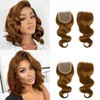 5X5 Brown Closure Body Wave Human Hair Hd Transparent Lace