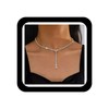 Zeshimb Boho Crystal Choker Necklace Silver Rhinestone Pendent Necklace Crystal