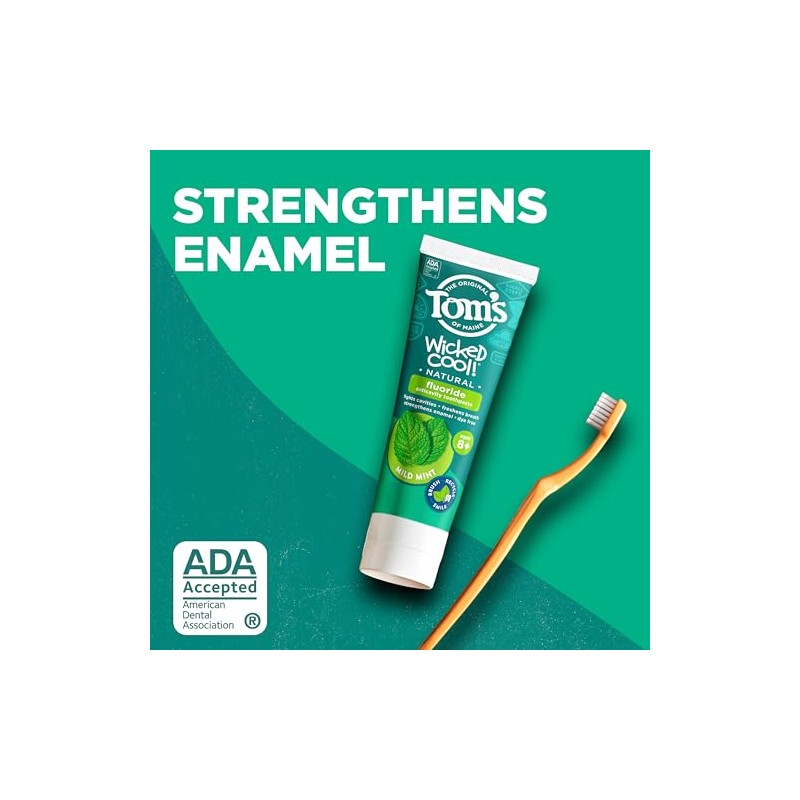 Tom's of Maine Natural Wicked Cool! Fluoride Toothpaste for Kids,
