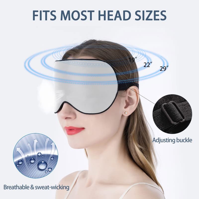 townssilk townssilk 2 pcs 100% Silk Sleep mask with Adjustable