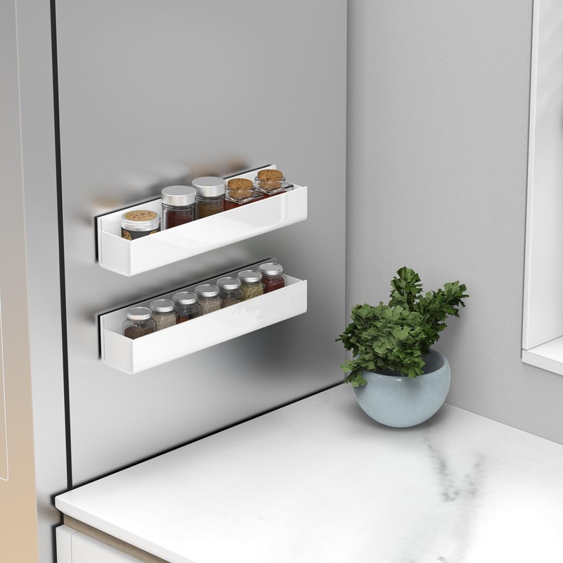 VAEHOLD Adhesive Acrylic Spice Rack with Nano Double Sided Tape