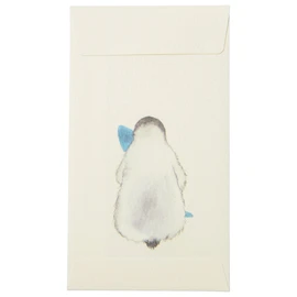 Arisaka Senzando Pochi Pouch, Set of 3, Includes Stickers (Penguin and Fish), Penguin, Small Pouch