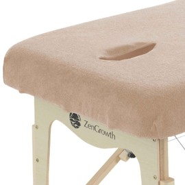 ZenGrowth Chipcover for Massage Table with Face Cut-Out, Brown, Oeko Tex 100, 63 cm x 71 cm x 185 cm, For All Massage or Treatment Tables