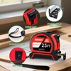SENDATOOLS Tape Measure 25FT (7.5m) with High Accuracy, ABS+TPR Rubber