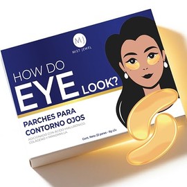 MIST JEWEL Parches para contorno de ojos anti-ojeras con Ácido hialurónico y Colágeno | Paquete de 25 pares de parches antienvejecimiento (Eye patches) para eliminar ojeras y mirada cansada, hidratar y recuperar una mirada iluminada