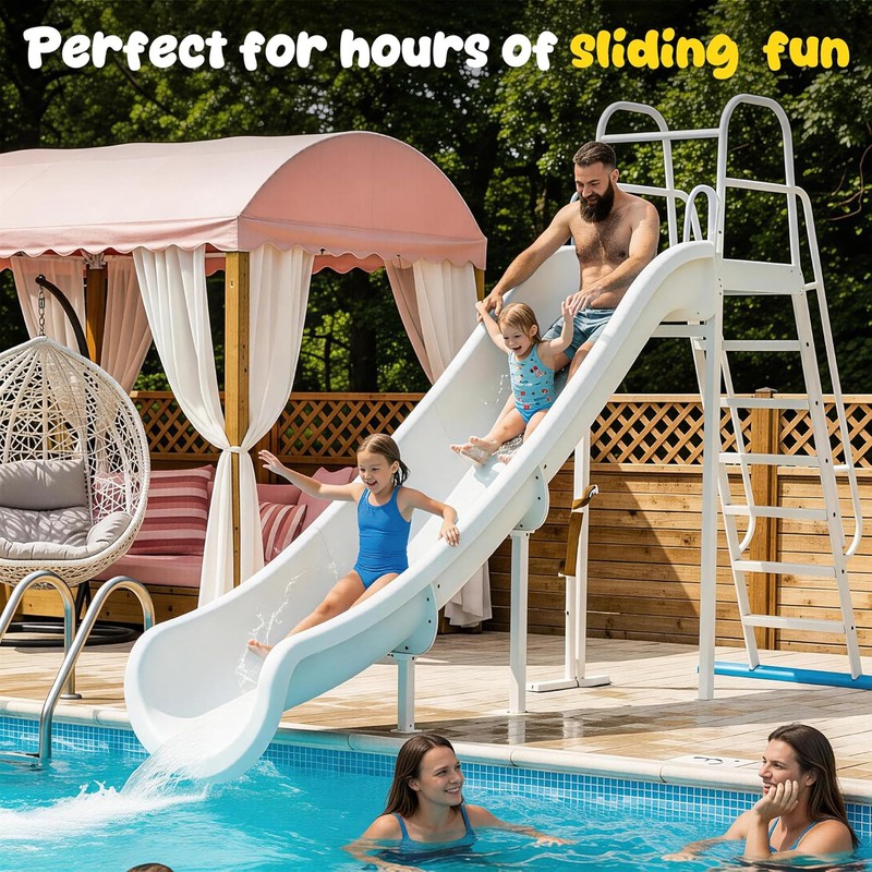 Pool Slide Water Tubing Kit, Inground Pool Slide Hose Kit,