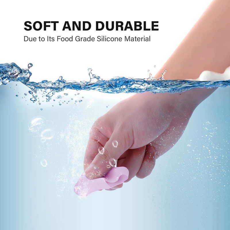Anbbas 2pcs Soft Silicone Denture Brush Cover Fit Most Denture