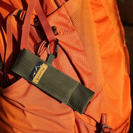 SANTTA Compact Titanium Collapsible Chopsticks and Spoon Utensil Set with Carry Bag and Carabiner for Camping, Hiking, Backpacking and Travelling