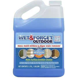 Wet & Forget Moss, Mold, Mildew, & Algae Stain Remover Multi-Surface Outdoor Cleaner Concentrate, Original, 128 Fluid Ounces