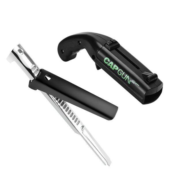 Pack of 2 Black Cap Gun Bottle Opener Gun, Adjustable