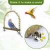 LuckyOpt Wooden Bird Swing, 23 x 18 cm, Bird Cage