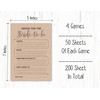 Inkdotpot Bachelorette Party Games Set Bundle of 4(50 Sheets Each)