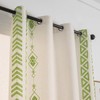 Tootop Boho Linen Embroidered Curtains - Bohemian Geometric Beige Farmhouse