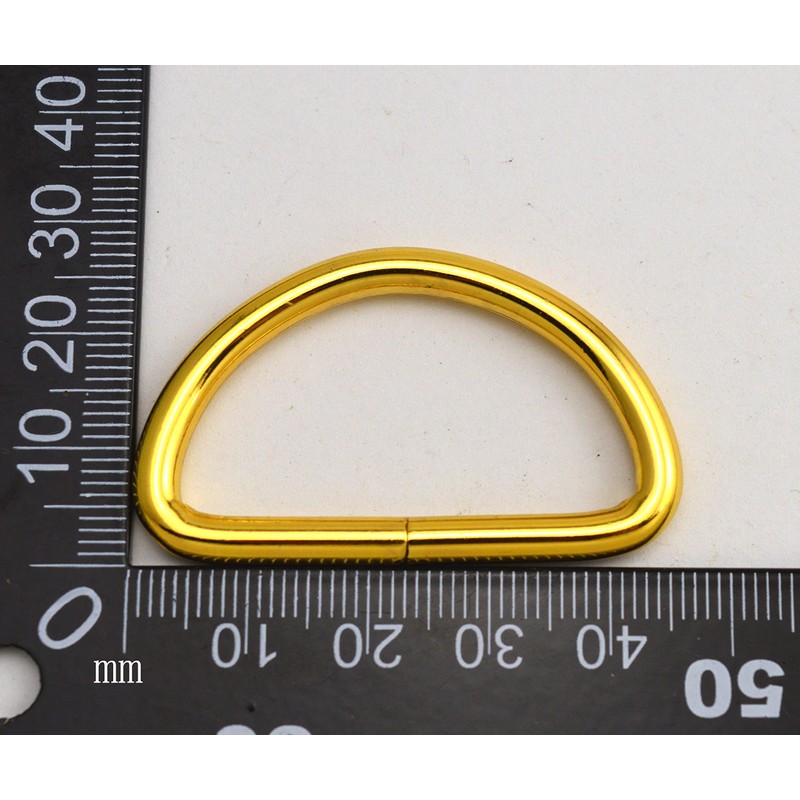 Wuuycoky 1.5" Inner Diameter Golden D Rings Buckles D-ring Non-welded