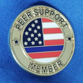 LAW ENFORCEMENT PEER SUPPORT PIN, Item #1008: 10K Gold plated finish