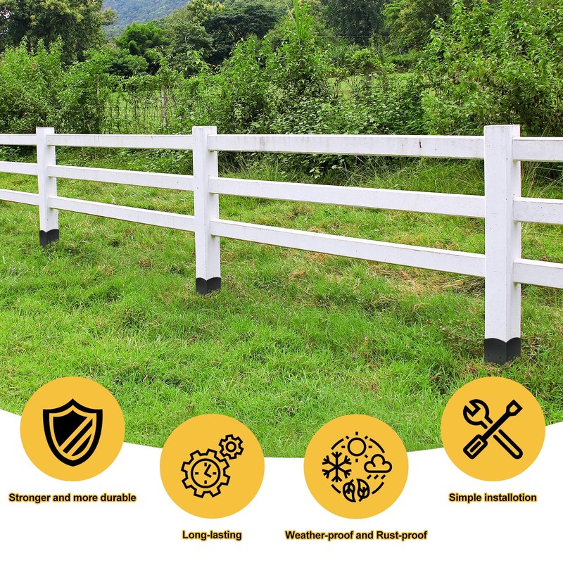 6x6 Post Base 4 Pcs,(Inner Size 5.6''x5.6'') Wood Fence Post