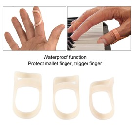Wakects 3 Pieces Finger Guard Oval Finger Splint Plastic Waterproof Mallet Finger Cotter Pin for Flail Ring Arthritis Finger No. 2 3 4 (4.5-5 cm