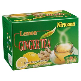 Nirwana Lemon Ginger Tea 10 Sachets – Refreshing Herbal Blend with Ginger, Lemon, Honey and Green Tea | Digestive Support, Immune Boost, and Relaxation | Perfect Tea Gift Set and Holiday Gift Baskets