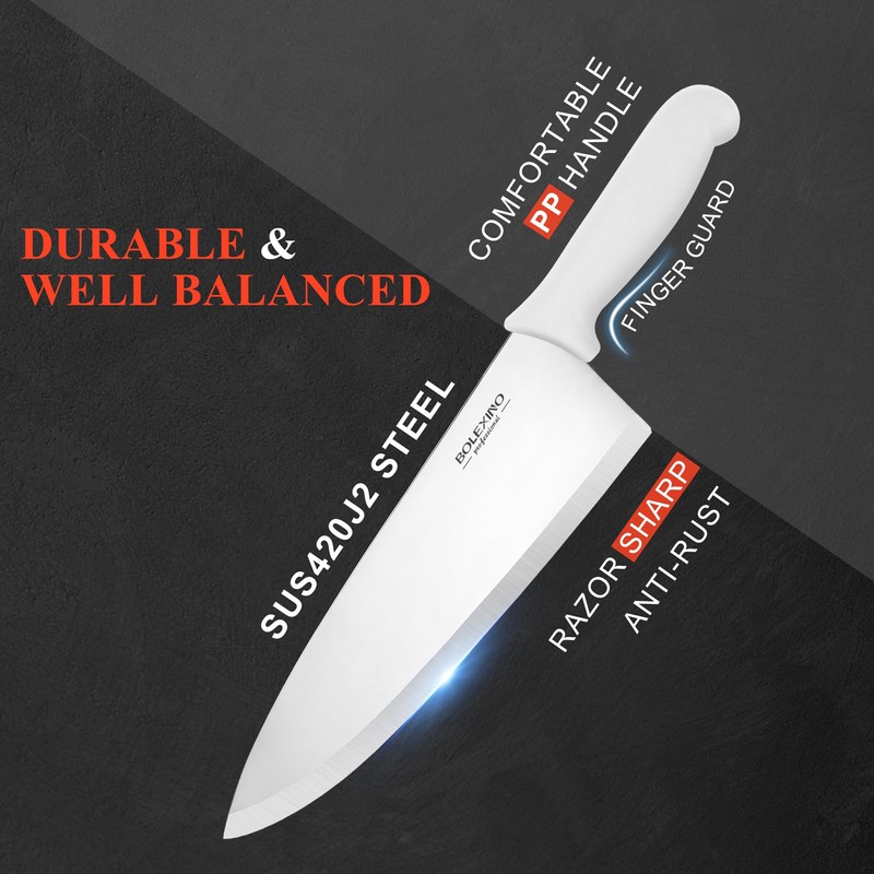 BOLEXINO Chef Knife,10 inch High Carbon Stainless Steel Kitchen Knife,