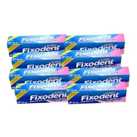 Kit De 10 Pastas Dentales Adhesiva Para Dentaduras Fixodent