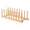 Worthyeah Bamboo Dish Dying Rack - Pot Lid Plate Organizer
