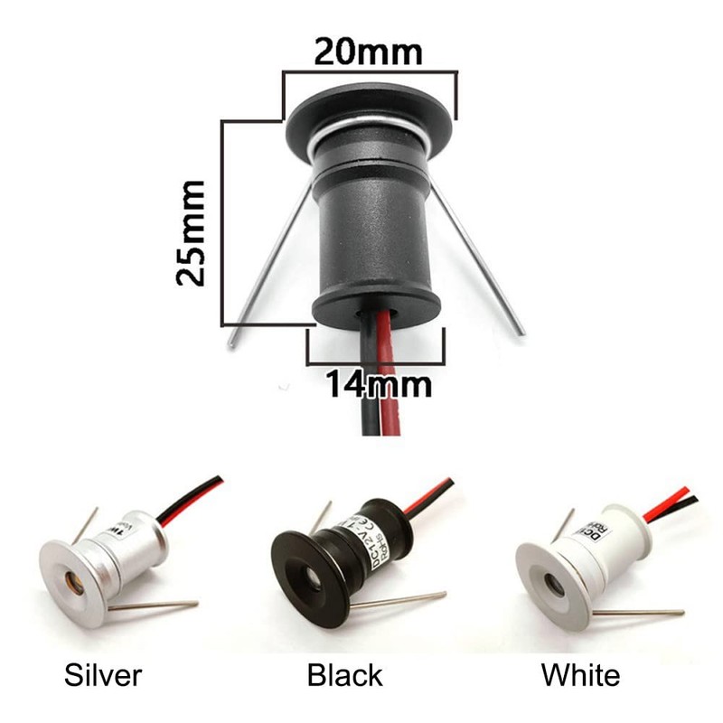 ruimeimei 9pcs 12V 1W Recessed Celling Light for Kitchen, Stairs,
