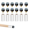 18Pcs 12mm Billiard Cues Tips Replacement Set,6Pcs White Pool Cue