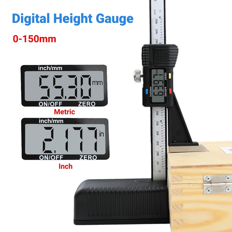 150mm Digital Height Gauge Saw Height Finder Scriber Electronic Height